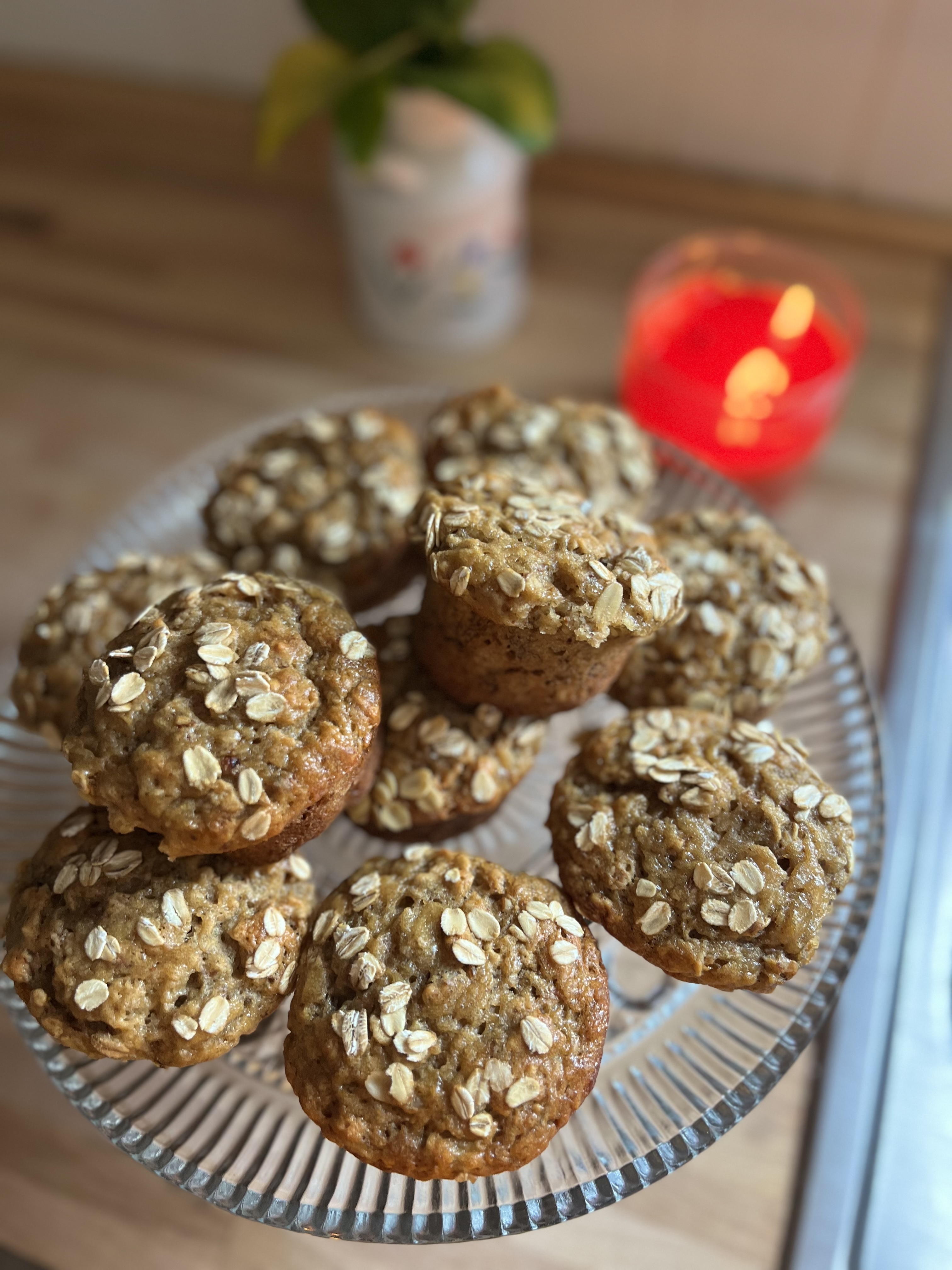 Walnut Oil Banana Oat Muffins