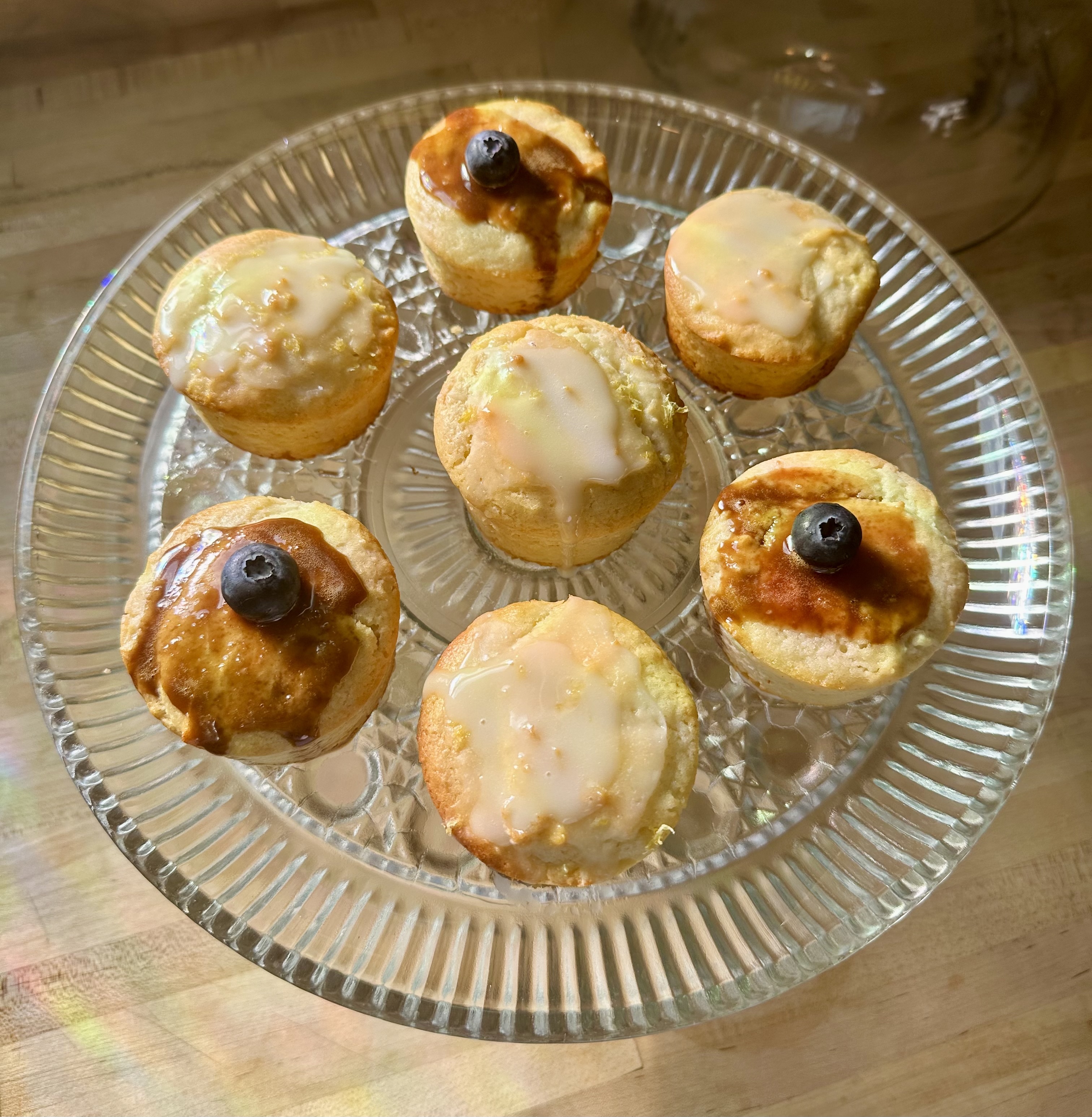 Lemon Yogurt Muffins with AOOC Lemon Olive Oil and Balsamic Glaze – A Bright Late Spring Treat